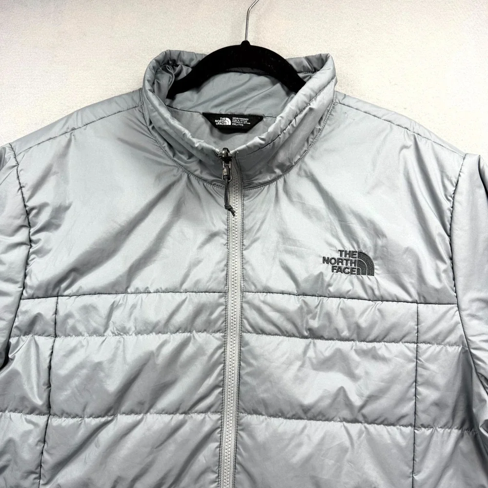 The North‎ Face Insulated Bombay Puffer Jacket Mens XXL Silver Waterproof Zip Up